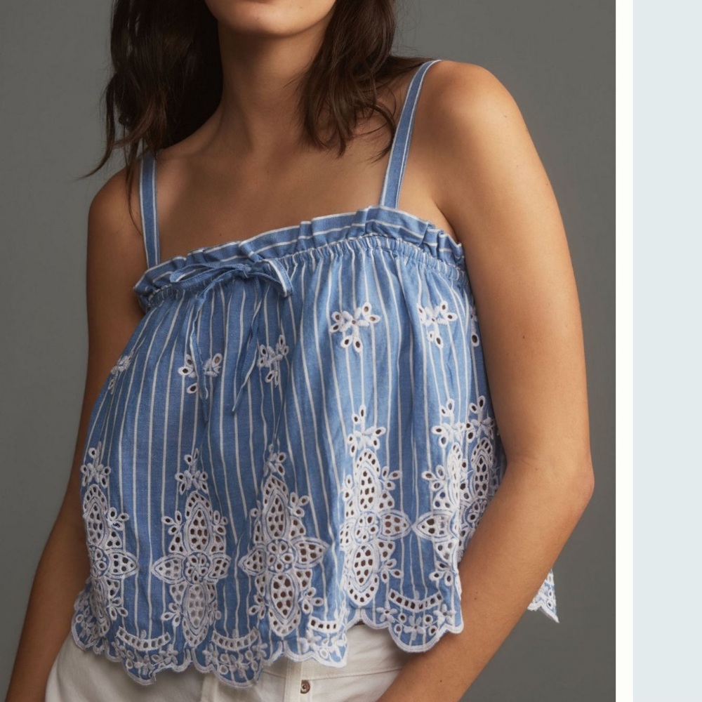 Blue Striped Women's Top